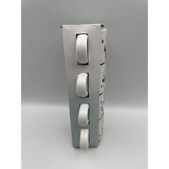 Hello Kitty Christmas Stacked Ceramic Espresso Mugs Set of 4 TikTok Viral! NEW! - Picture 3 of 7